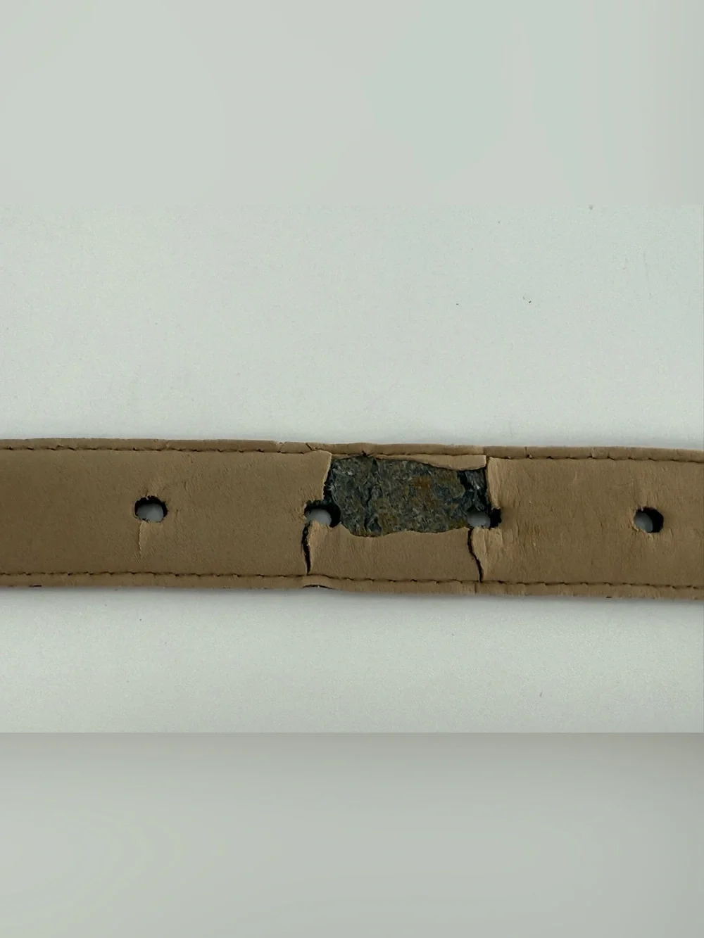 Coldwater Creek Vintage 90s Croc Embossed Leather Belt M/L‎